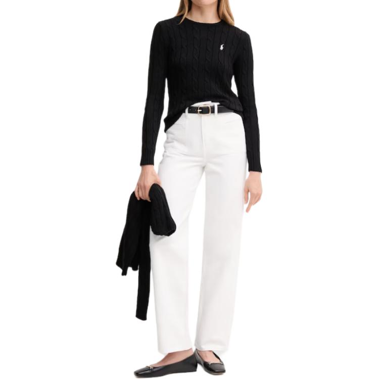 Lookbook (W) Polo Ralph Lauren 黑色標誌圓領長袖毛衣. 211971869-006