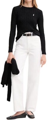 (W) Polo Ralph Lauren 黑色標誌圓領長袖毛衣. 211971869-006 Lookbook (W) Polo Ralph Lauren 黑色標誌圓領長袖毛衣. 211971869-006