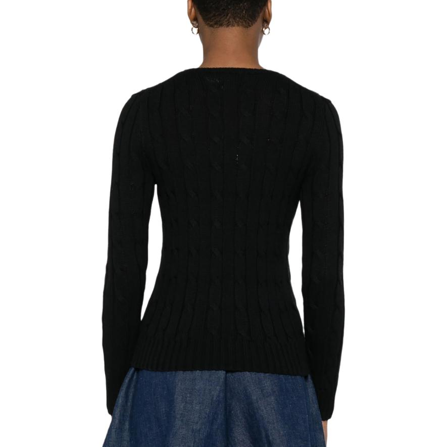 Details for (W) Polo Ralph Lauren 黑色標誌圓領長袖毛衣. 211971869-006