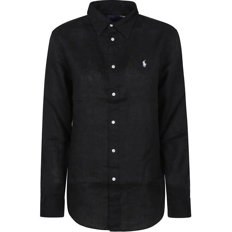 (Women) Polo Ralph Lauren  Black Long-Sleeve Logo Button-Up Shirt. 211970730-003 圖 2