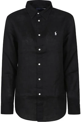 (W) ポロ ラルフローレン ブラック ロングスリーブ ロゴ ボタンダウン シャツ. 211970730-003 Order (W) ポロ ラルフローレン ブラック ロングスリーブ ロゴ ボタンダウン シャツ. 211970730-003