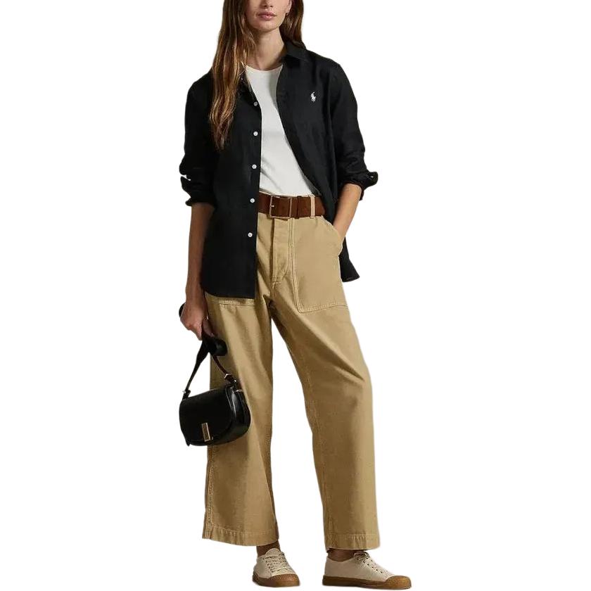 (Women) Polo Ralph Lauren  Black Long-Sleeve Logo Button-Up Shirt. 211970730-003 圖 4