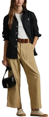 (W) ポロ ラルフローレン ブラック ロングスリーブ ロゴ ボタンダウン シャツ. 211970730-003 Shop (W) ポロ ラルフローレン ブラック ロングスリーブ ロゴ ボタンダウン シャツ. 211970730-003