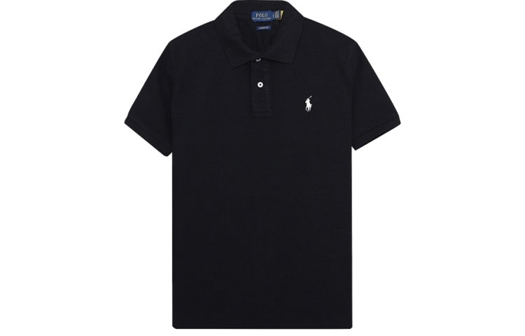 (Women) Polo Ralph Lauren  Black Solid Embroidered Logo Short Sleeve Polo Shirt. 211506471-079 圖 2