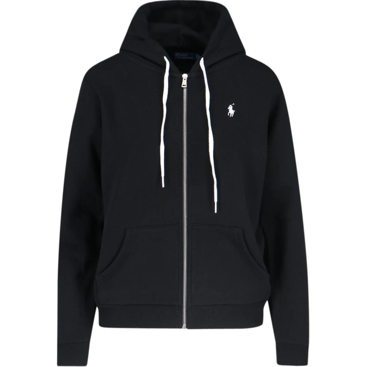 (Women) Polo Ralph Lauren  Black Solid Zip-Up Hoodie Jacket. 211943008-003