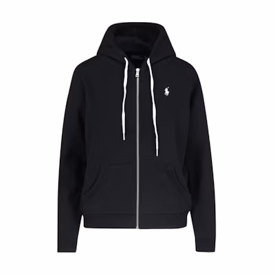 (Women) Polo Ralph Lauren Black Solid Zip-Up Hoodie Jacket. 211943008-003