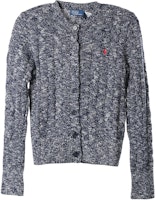 (Women) Polo Ralph Lauren Blue Knit Cardigan Crewneck Long Sleeve Sweater. 211947926-002 (Women) Polo Ralph Lauren Blue Knit Cardigan Crewneck Long Sleeve Sweater. 211947926-002