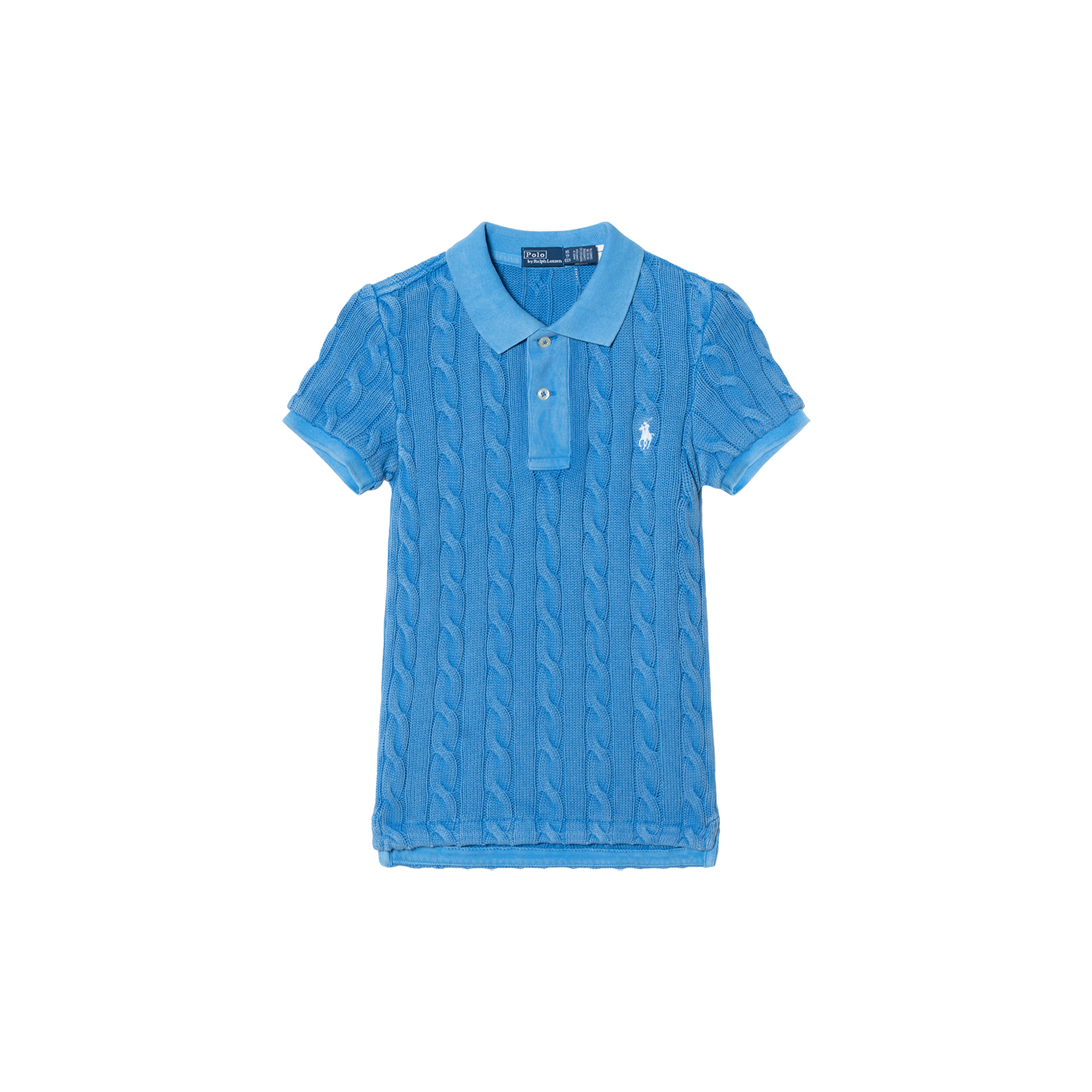 Buy (W) Polo Ralph Lauren 藍色針織Polo衫，經典馬術標誌刺繡。 211943010-003