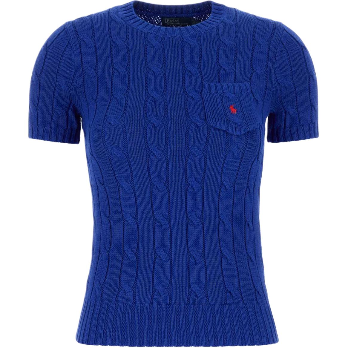 (Women) Polo Ralph Lauren  Blue Logo Crewneck Short Sleeve Sweater 211895379-013 圖 2