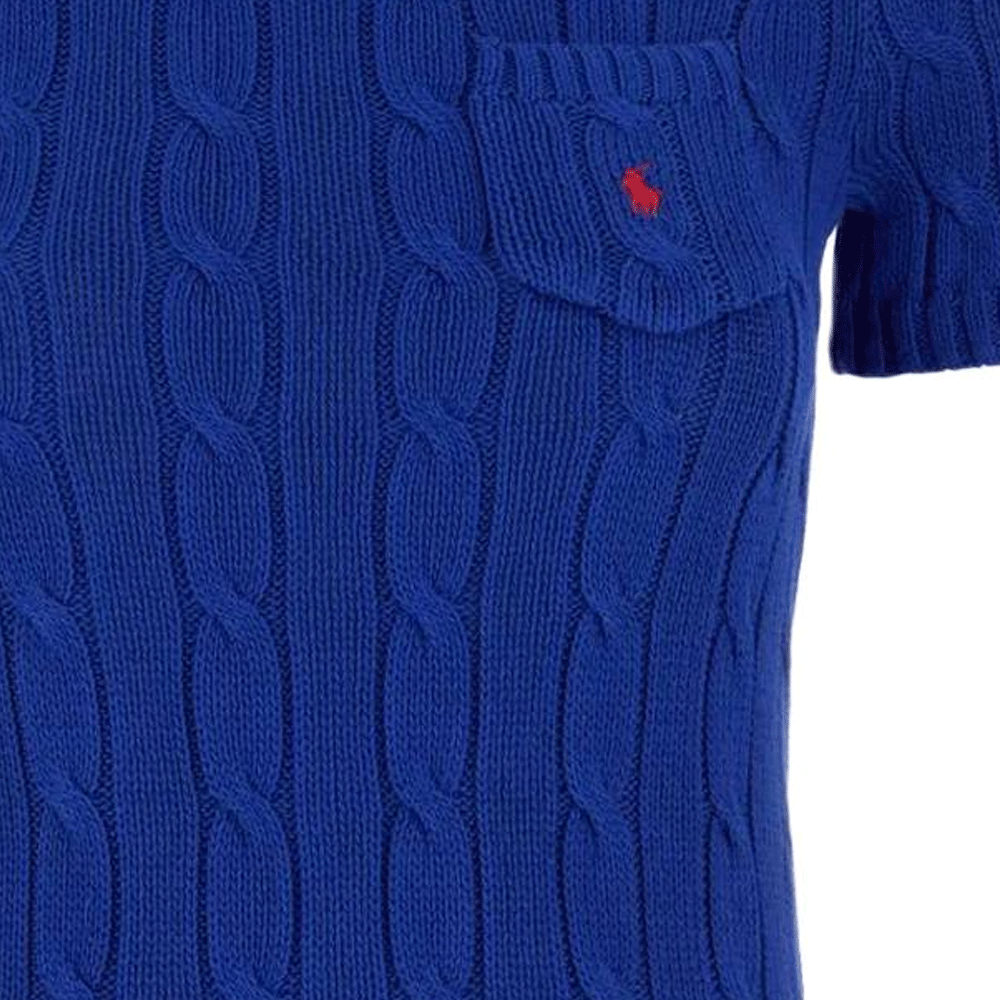 (Women) Polo Ralph Lauren  Blue Logo Crewneck Short Sleeve Sweater 211895379-013 圖 4