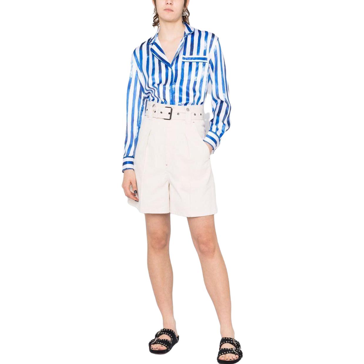 (Women) Polo Ralph Lauren  Blue Single-Breasted Striped Shirt. 211857025-001 圖 3