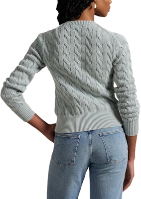 (W) Polo Ralph Lauren 藍色修身針織圓領開襟毛衣。 211955325-008 Purchase (W) Polo Ralph Lauren 藍色修身針織圓領開襟毛衣。 211955325-008