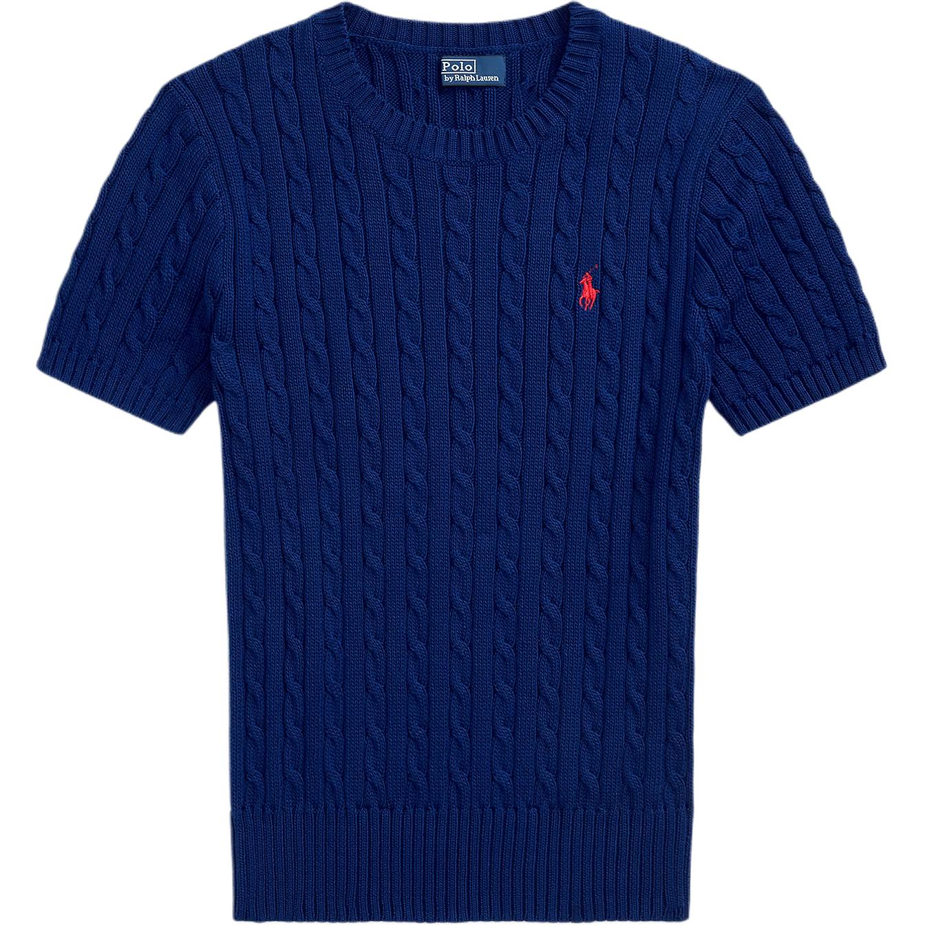 Order (W) Polo Ralph Lauren 藍色修身標誌圓領短袖毛衣 100053222