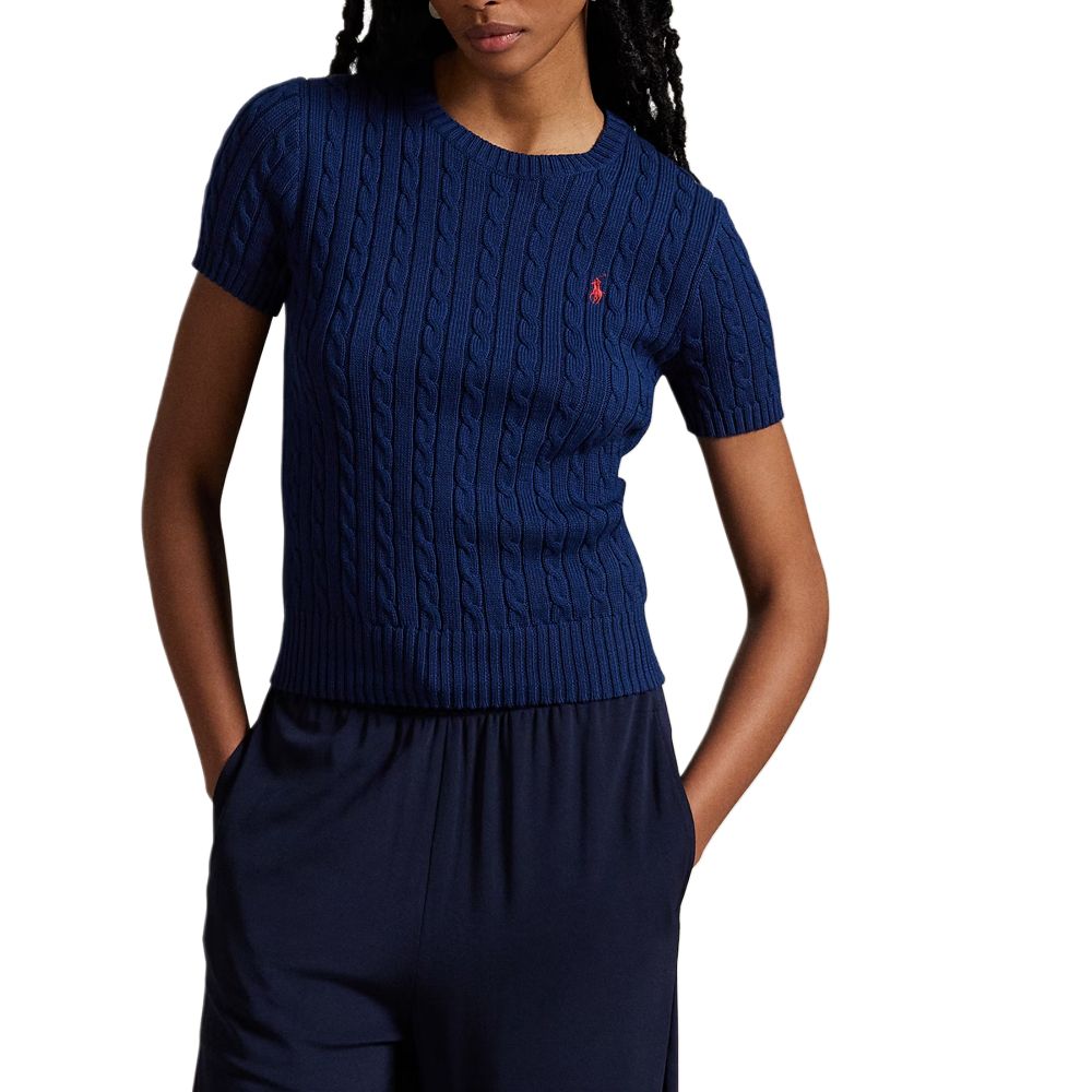 Lookbook (W) Polo Ralph Lauren 藍色修身標誌圓領短袖毛衣 100053222