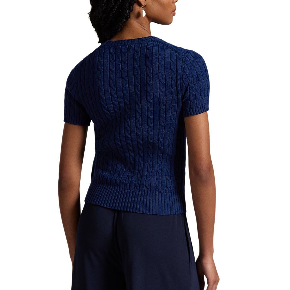 Shop (W) Polo Ralph Lauren 藍色修身標誌圓領短袖毛衣 100053222