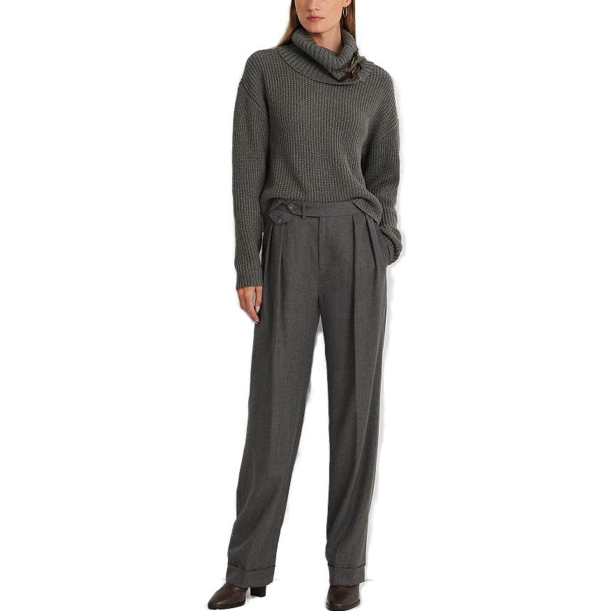 Lookbook (Women) Polo Ralph Lauren  Brown Ribbed Turtleneck Knit Sweater Long Sleeve. WMLRSWES6820539-020