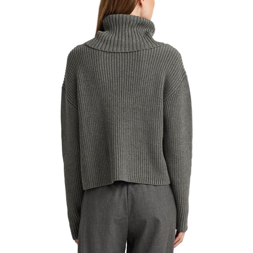 Shop (Women) Polo Ralph Lauren  Brown Ribbed Turtleneck Knit Sweater Long Sleeve. WMLRSWES6820539-020