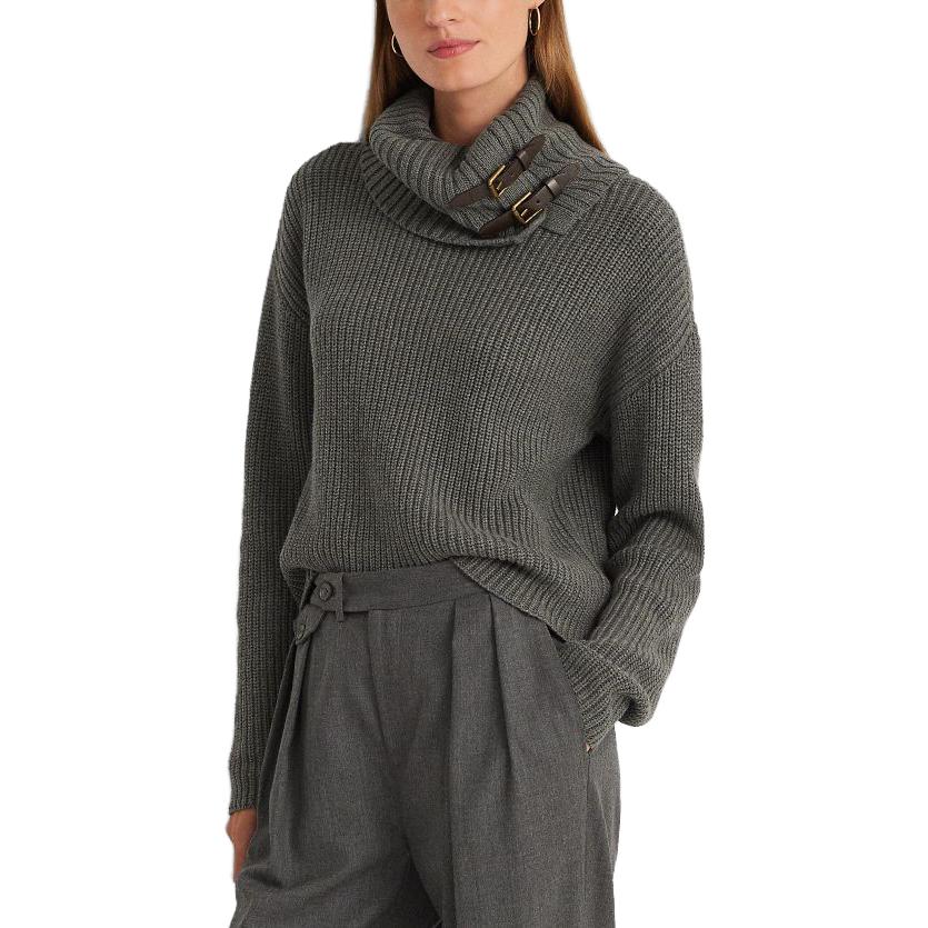 Purchase (Women) Polo Ralph Lauren  Brown Ribbed Turtleneck Knit Sweater Long Sleeve. WMLRSWES6820539-020