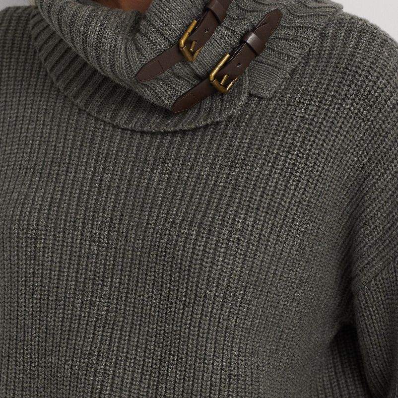 Details for (Women) Polo Ralph Lauren  Brown Ribbed Turtleneck Knit Sweater Long Sleeve. WMLRSWES6820539-020