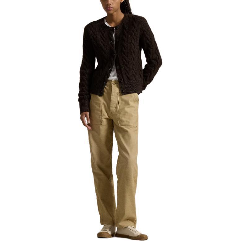 (Women) Polo Ralph Lauren  Brown Slim-Fit Knit Cardigan with Logo Embroidery. 211910443-019 圖 3