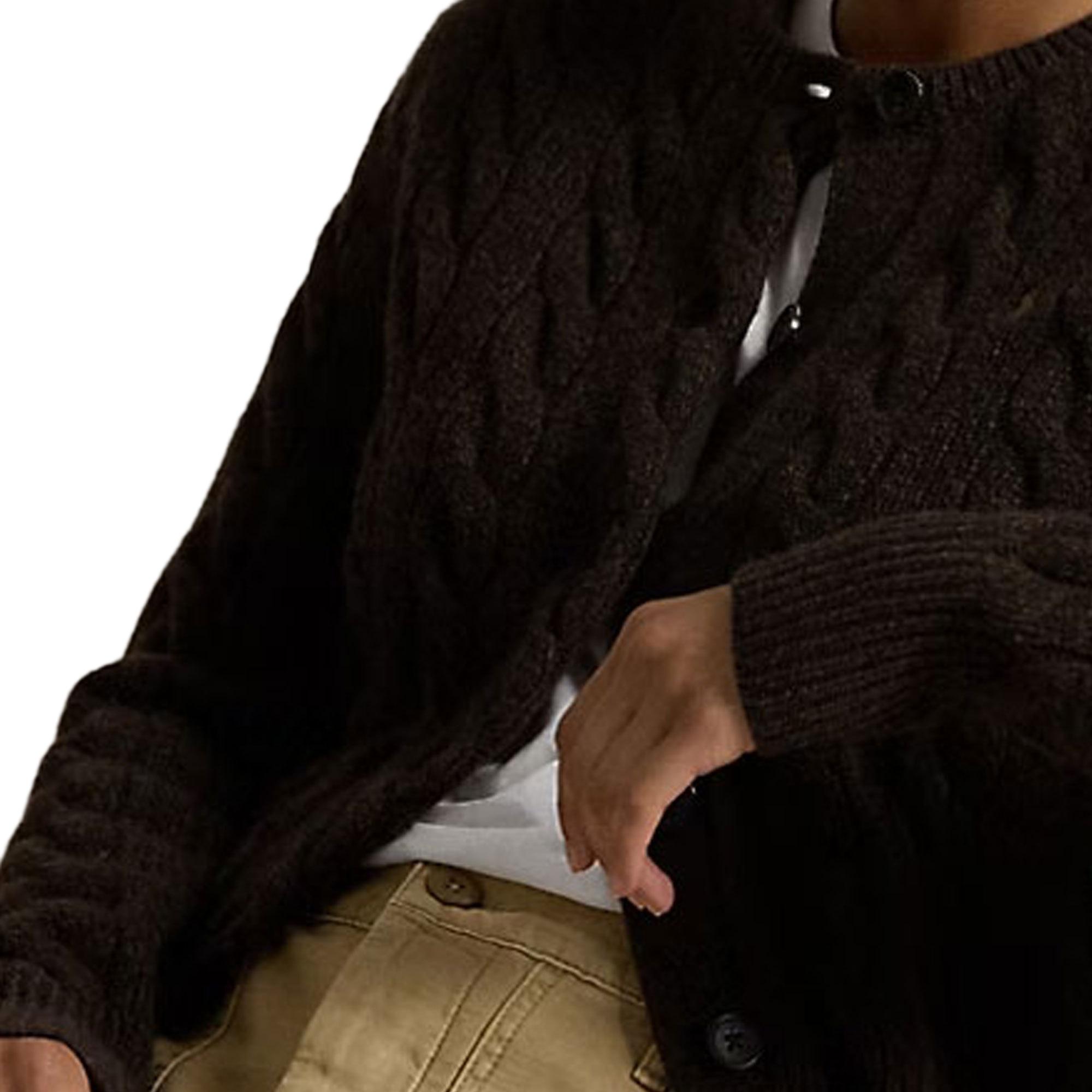 (Women) Polo Ralph Lauren  Brown Slim-Fit Knit Cardigan with Logo Embroidery. 211910443-019 圖 7