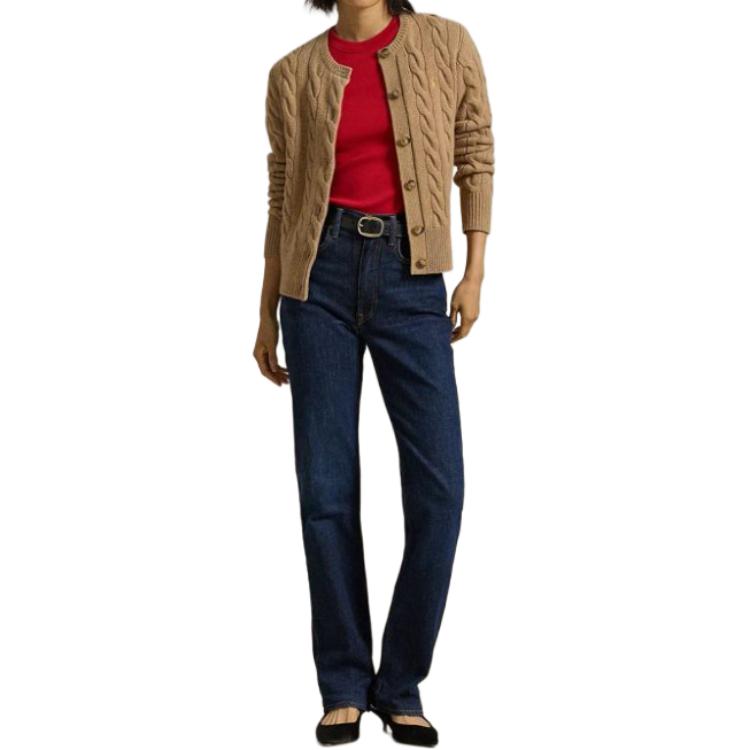 (Women) Polo Ralph Lauren  Brown Solid Button-Front Knit Cardigan Long Sleeve. 211910443-021 圖 4