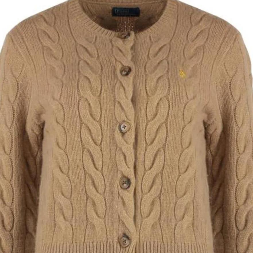 (Women) Polo Ralph Lauren  Brown Solid Button-Front Knit Cardigan Long Sleeve. 211910443-021 圖 7