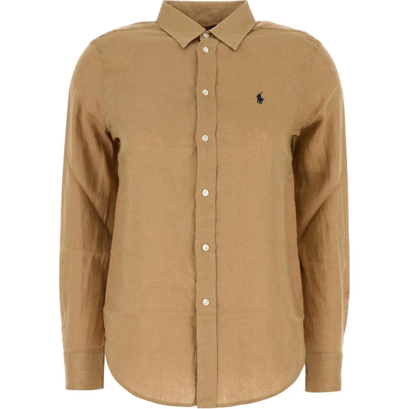 (Women) Polo Ralph Lauren  Camel Button-Up Long Sleeve Solid Shirt 211970730-005 圖 2