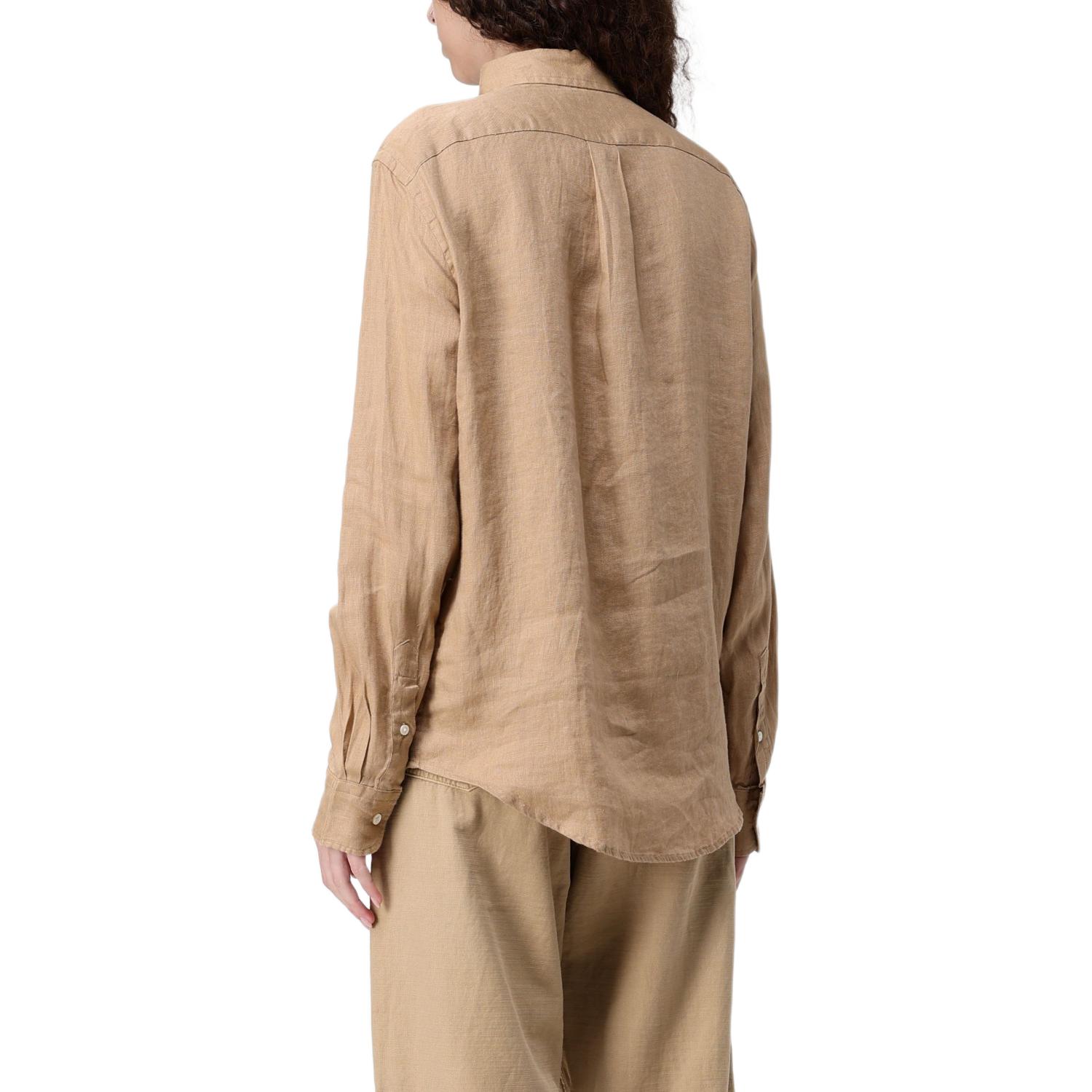 (Women) Polo Ralph Lauren  Camel Button-Up Long Sleeve Solid Shirt 211970730-005 圖 5