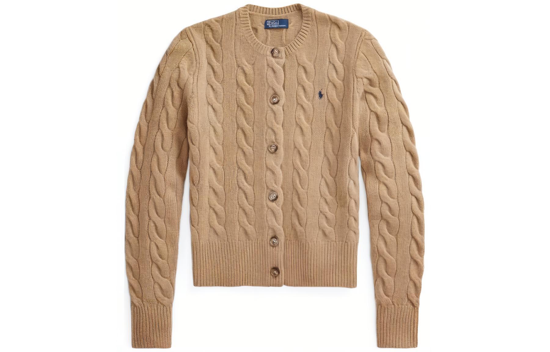(Women) Polo Ralph Lauren  Camel Cable-Knit Wool-Cashmere Cardigan Sweater. WMPOSWENDW20161 圖 2
