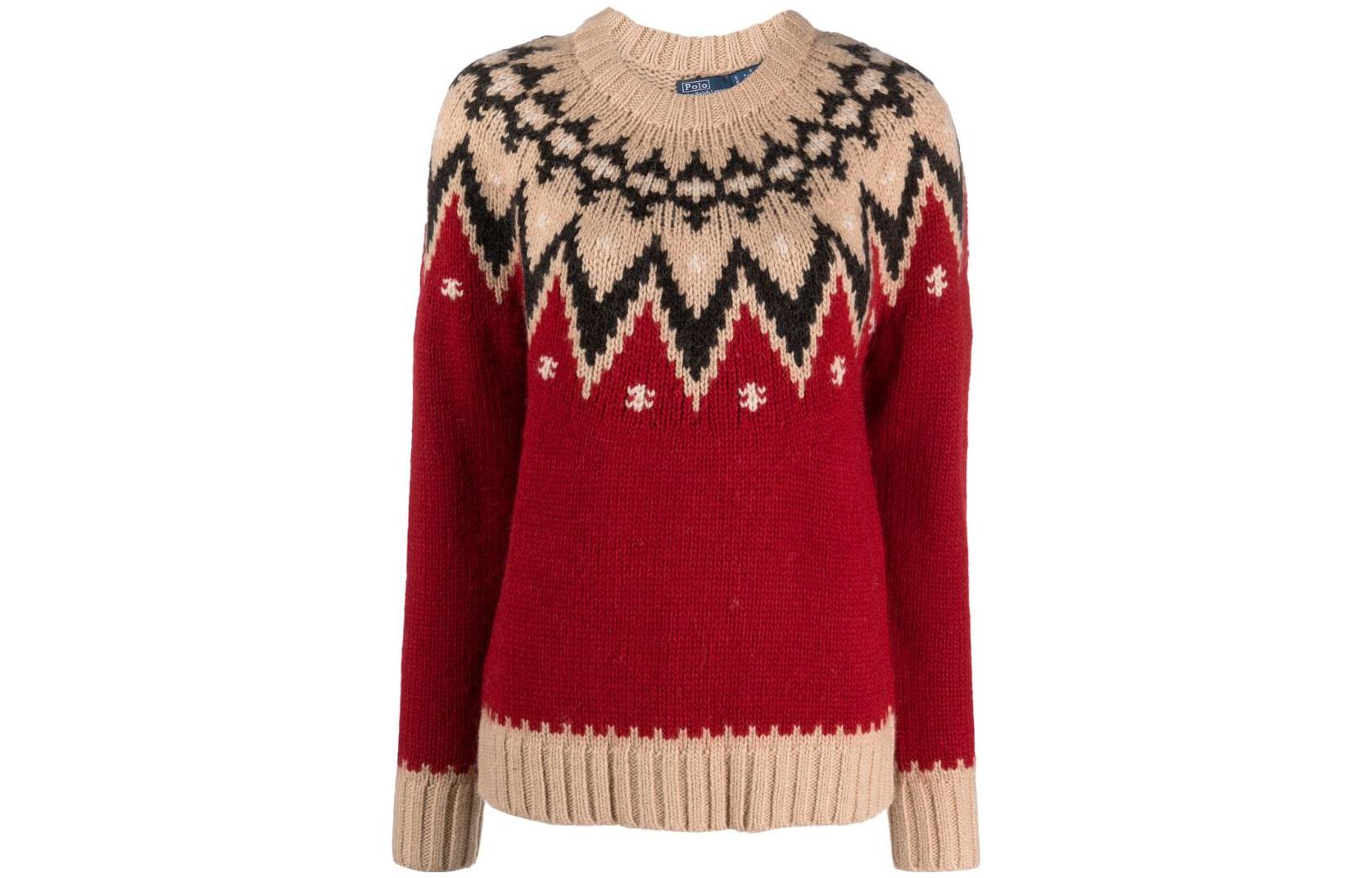 Buy (Women) Polo Ralph Lauren  Colorblock Graphic Crewneck Knit Sweater Multicolor. 211916170-001