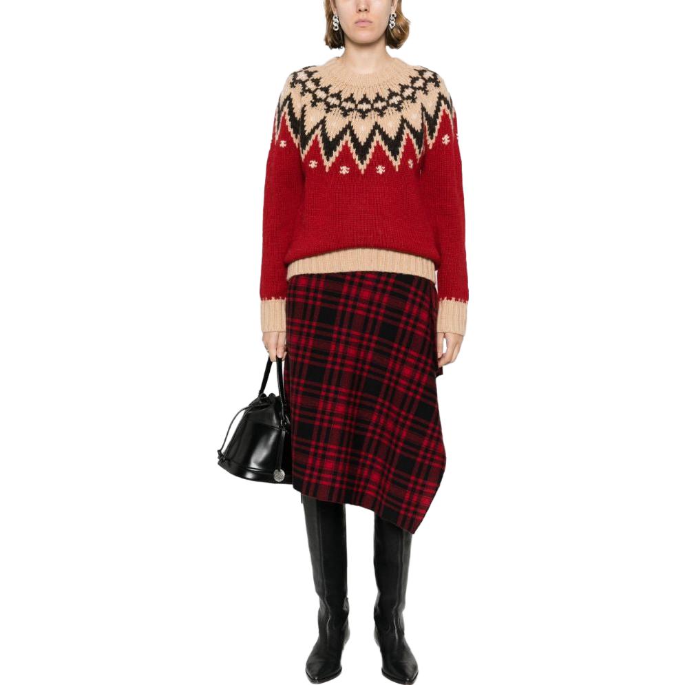 Lookbook (Women) Polo Ralph Lauren  Colorblock Graphic Crewneck Knit Sweater Multicolor. 211916170-001