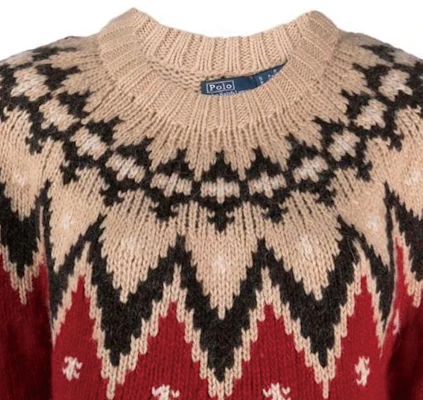 (Women) Polo Ralph Lauren Colorblock Graphic Crewneck Knit Sweater Multicolor. 211916170-001 Details for (Women) Polo Ralph Lauren Colorblock Graphic Crewneck Knit Sweater Multicolor. 211916170-001