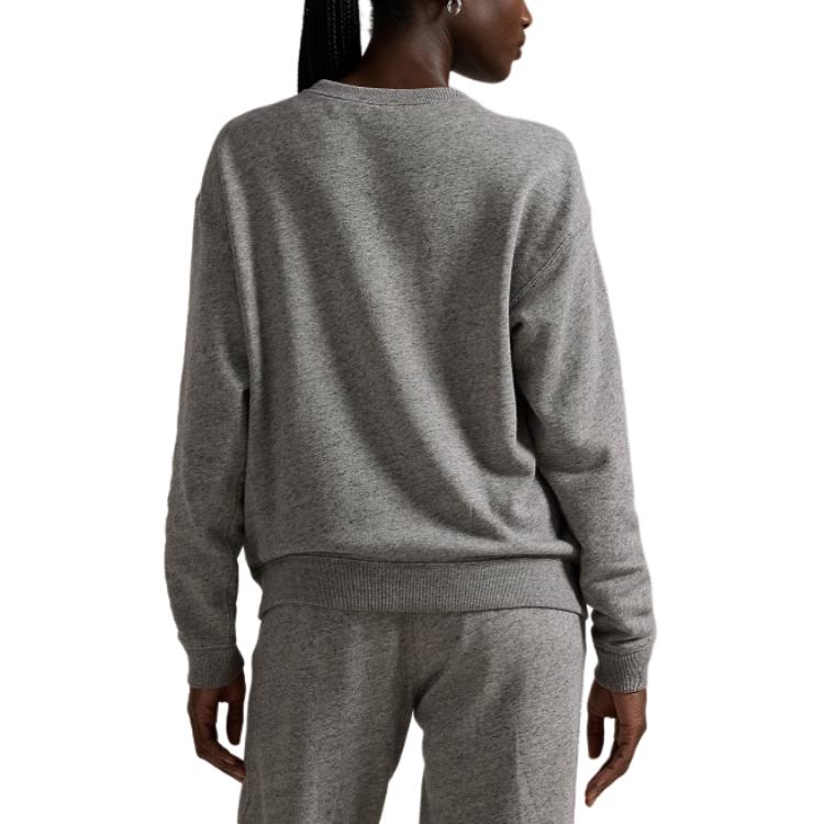 Shop (W) Polo Ralph Lauren Crewneck Sweatshirt Kelabu dengan Sulaman Ikonik. WMPOKNINFB20701-020