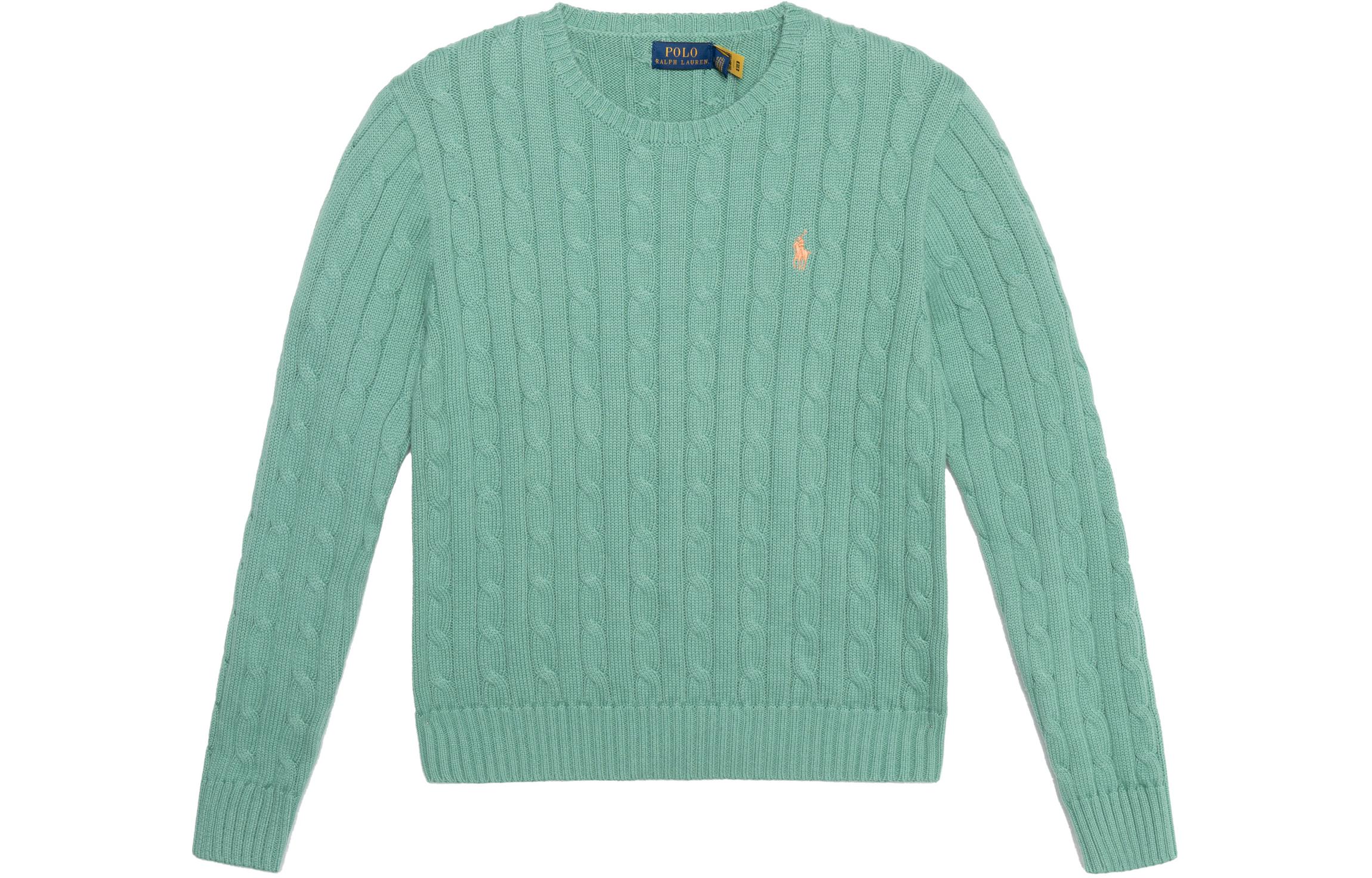 (Women) Polo Ralph Lauren  Green Cable Knit Sweater with Logo Embroidery. 211570012-129 圖 2