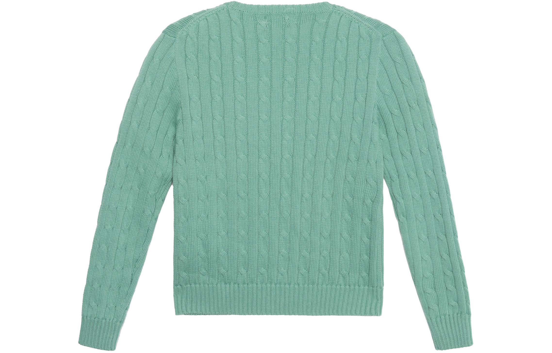 (Women) Polo Ralph Lauren  Green Cable Knit Sweater with Logo Embroidery. 211570012-129 圖 3
