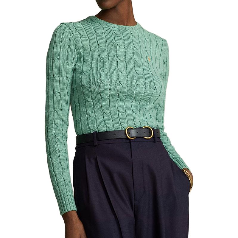 (Women) Polo Ralph Lauren  Green Cable Knit Sweater with Logo Embroidery. 211570012-129 圖 4