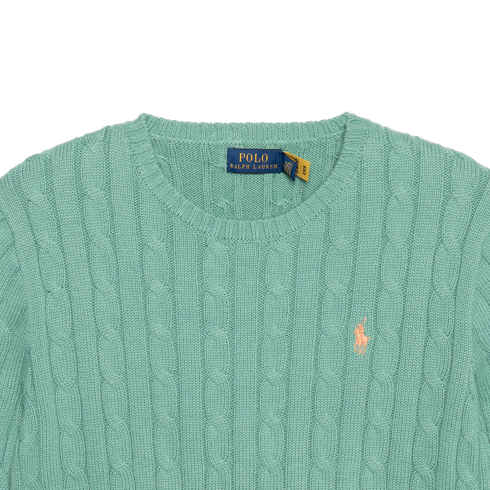 (Women) Polo Ralph Lauren  Green Cable Knit Sweater with Logo Embroidery. 211570012-129 圖 5