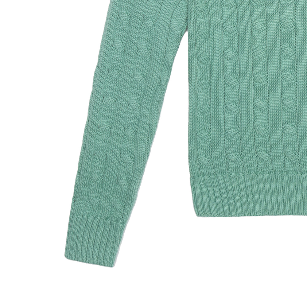 (Women) Polo Ralph Lauren  Green Cable Knit Sweater with Logo Embroidery. 211570012-129 圖 6