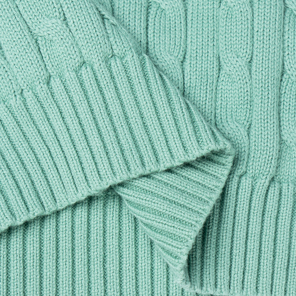 (Women) Polo Ralph Lauren  Green Cable Knit Sweater with Logo Embroidery. 211570012-129 圖 7