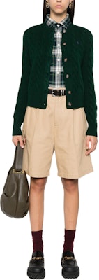 (W) 폴로 랄프 로렌 그린 크루넥 로고 니트 가디건. 211910443-015 Lookbook (W) 폴로 랄프 로렌 그린 크루넥 로고 니트 가디건. 211910443-015