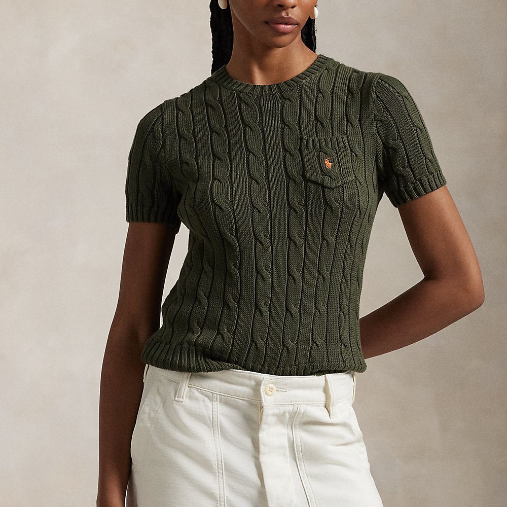 (Women) Polo Ralph Lauren  Green Crewneck Sweater with Embroidered Logo. WMPOSWENC021175-300 圖 4