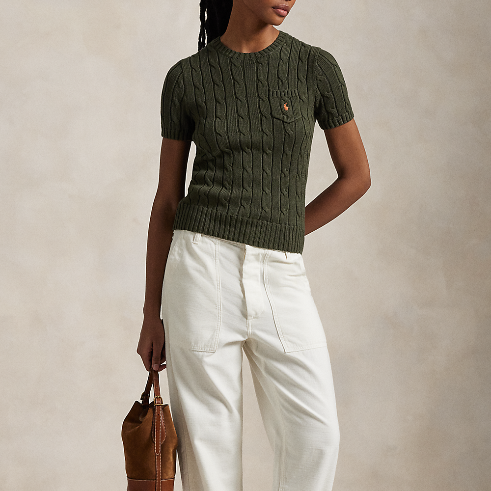 (Women) Polo Ralph Lauren  Green Crewneck Sweater with Embroidered Logo. WMPOSWENC021175-300 圖 6