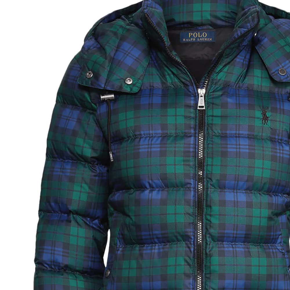 (Women) Polo Ralph Lauren  Green Quilted Hooded Jacket with Checkered Print. 211877802-001 圖 5