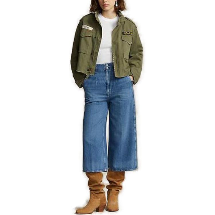 (Women) Polo Ralph Lauren  Green Zip-Up Letter Patch Short Jacket. WMPOOTWN6020167-300 圖 4