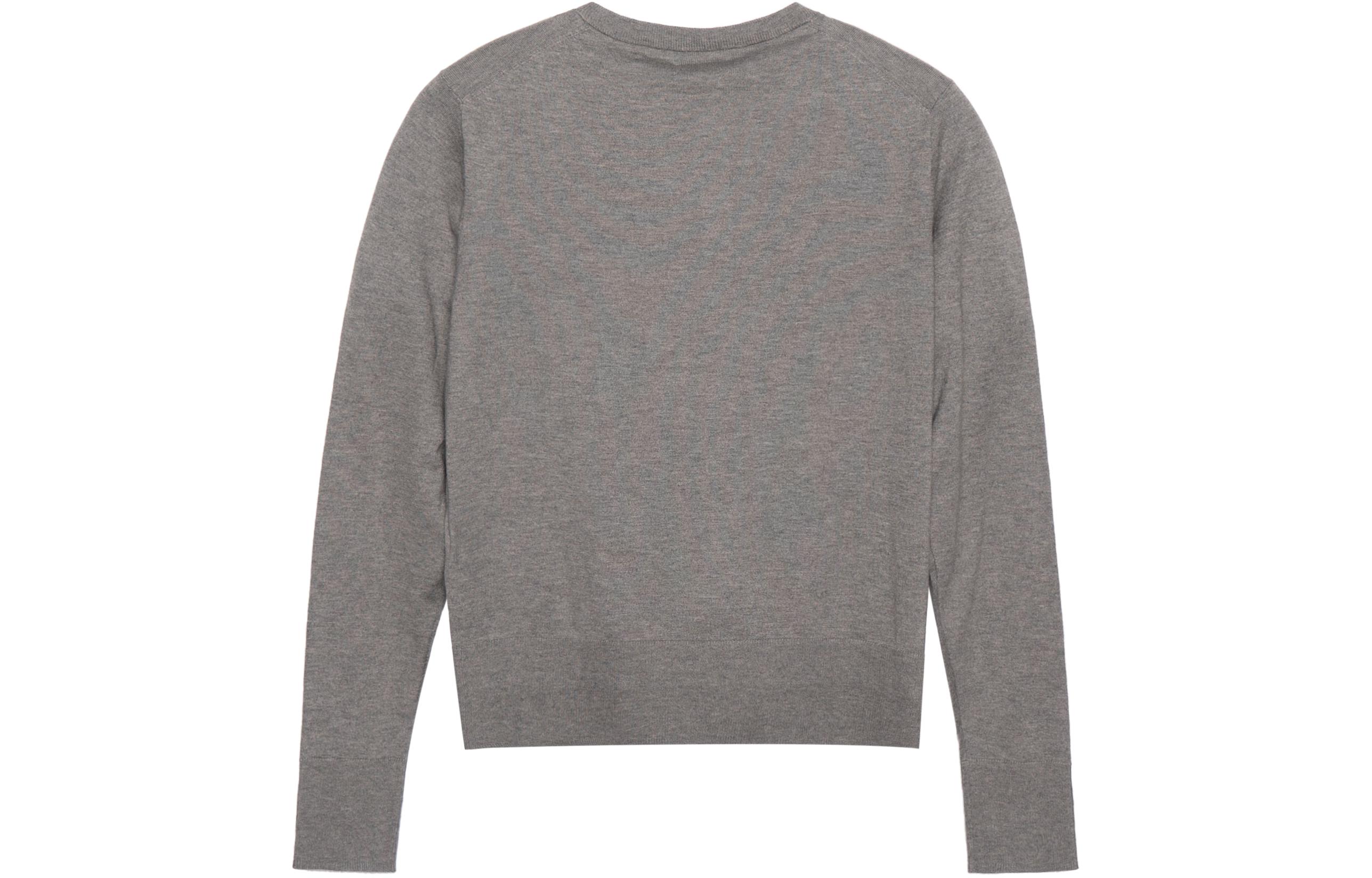 Lookbook (W) Polo Ralph Lauren 灰色標誌針織長袖開襟毛衣外套。 211702649-006