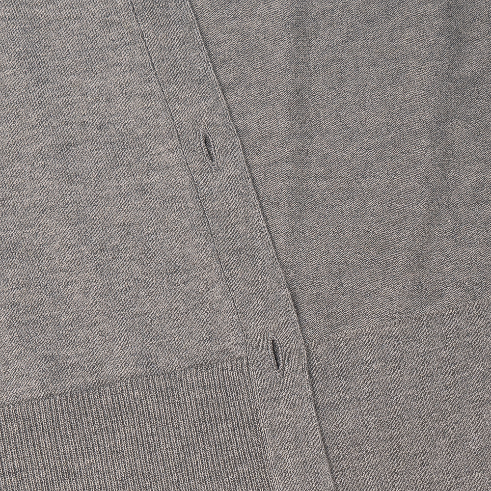 Sizing (W) Polo Ralph Lauren 灰色標誌針織長袖開襟毛衣外套。 211702649-006