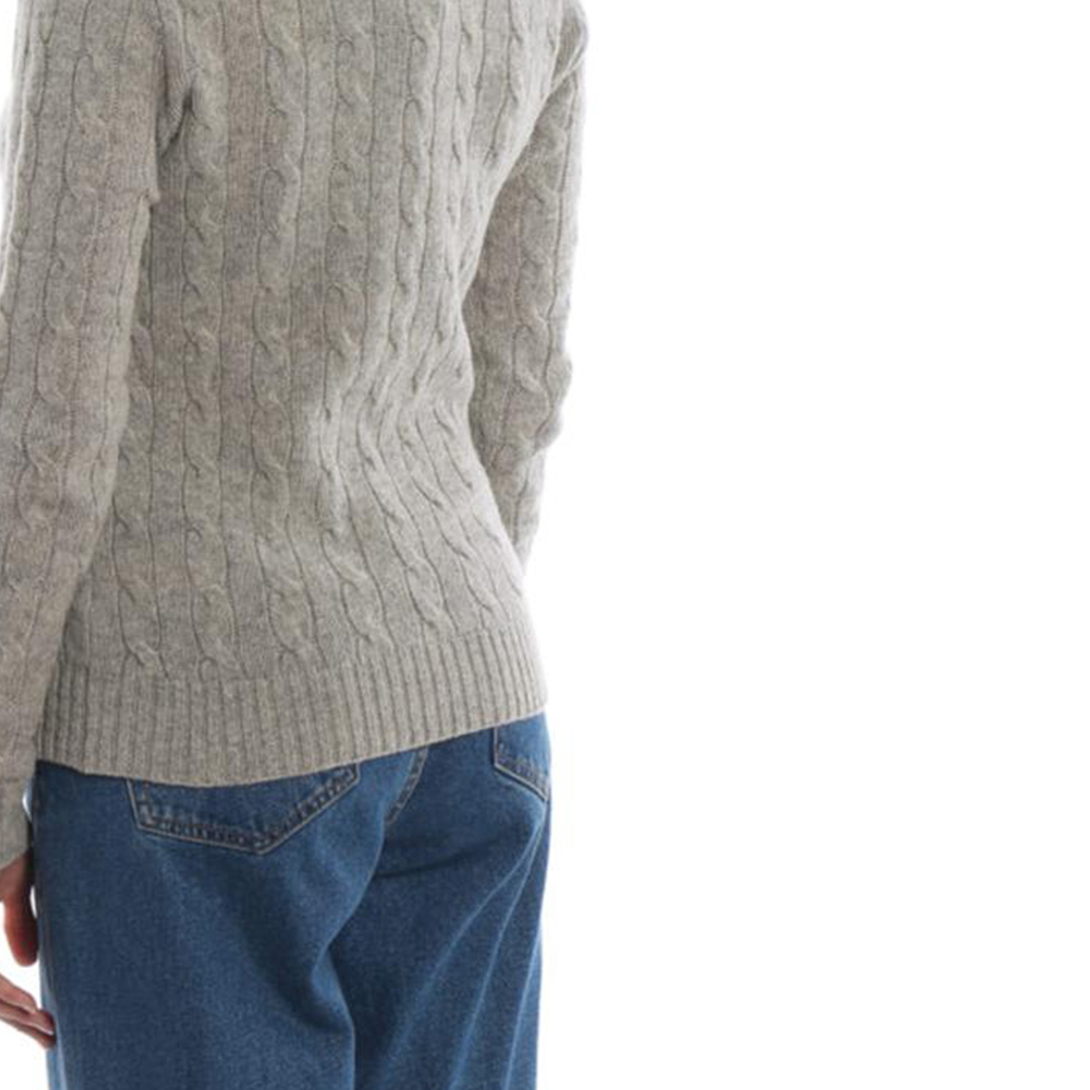 (Women) Polo Ralph Lauren  Grey Solid Pony Embroidered Crewneck Sweater. 211525764038 圖 7