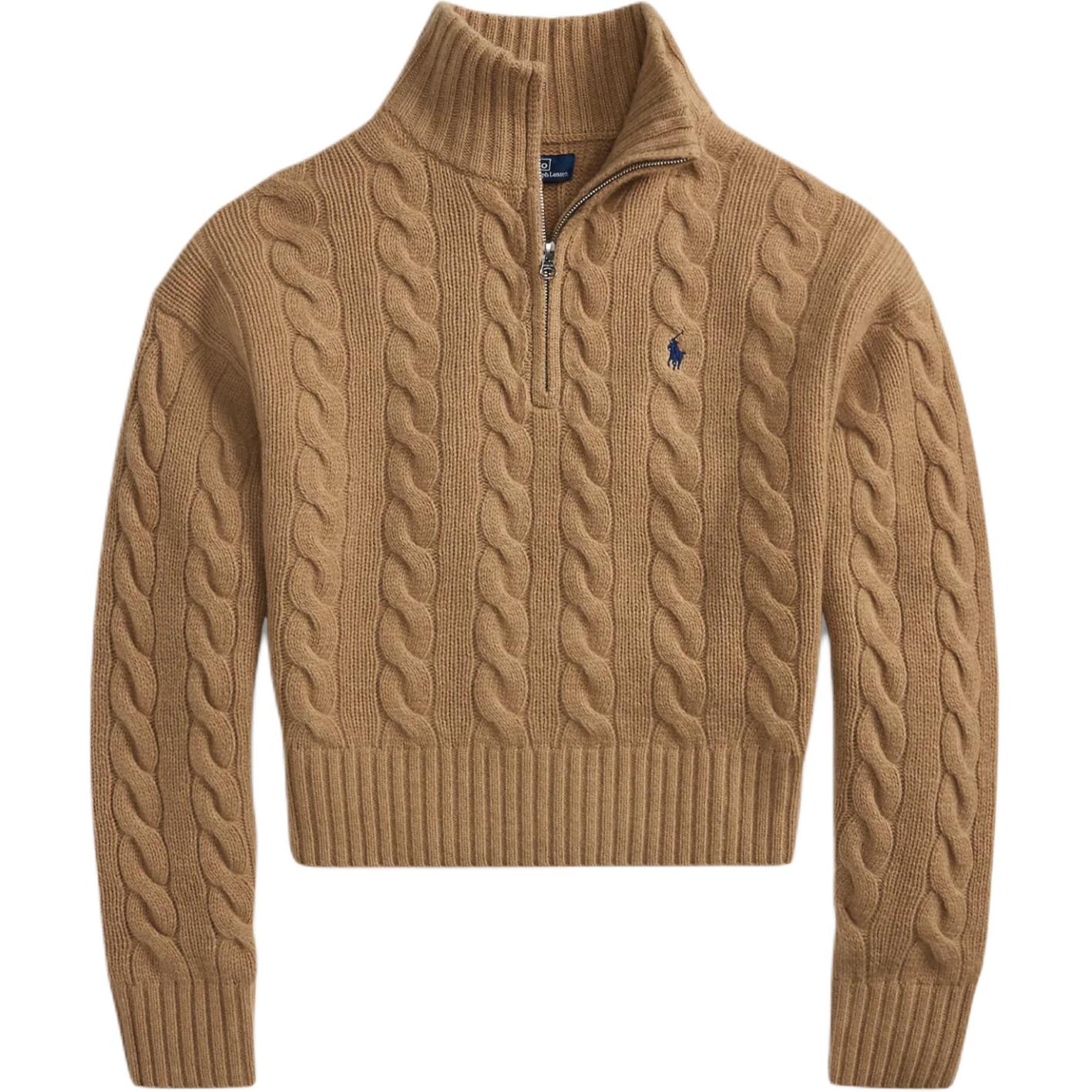 (Women) Polo Ralph Lauren  Half-Zip Cable Knit Wool Sweater. 211972130-002 圖 2