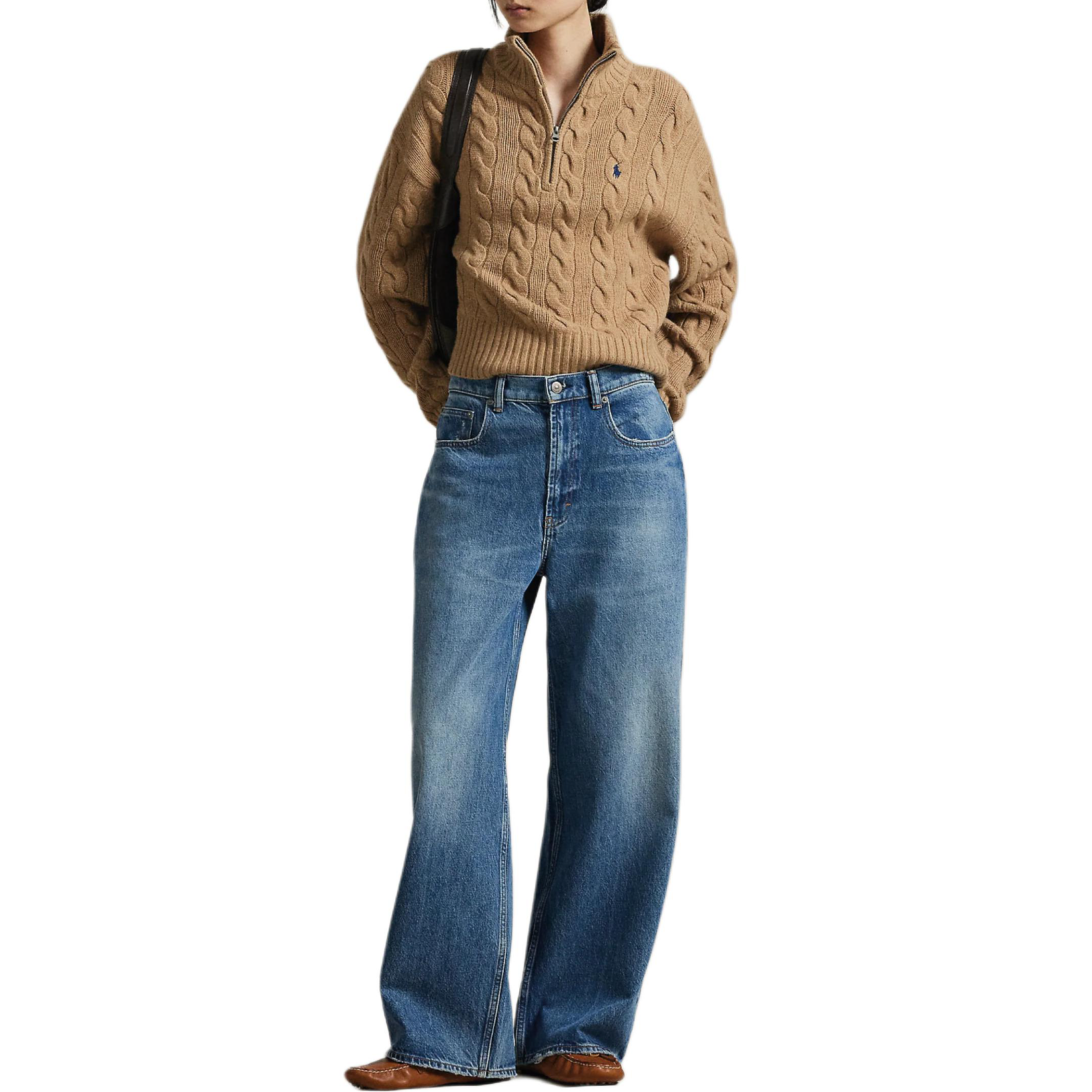 (Women) Polo Ralph Lauren  Half-Zip Cable Knit Wool Sweater. 211972130-002 圖 3